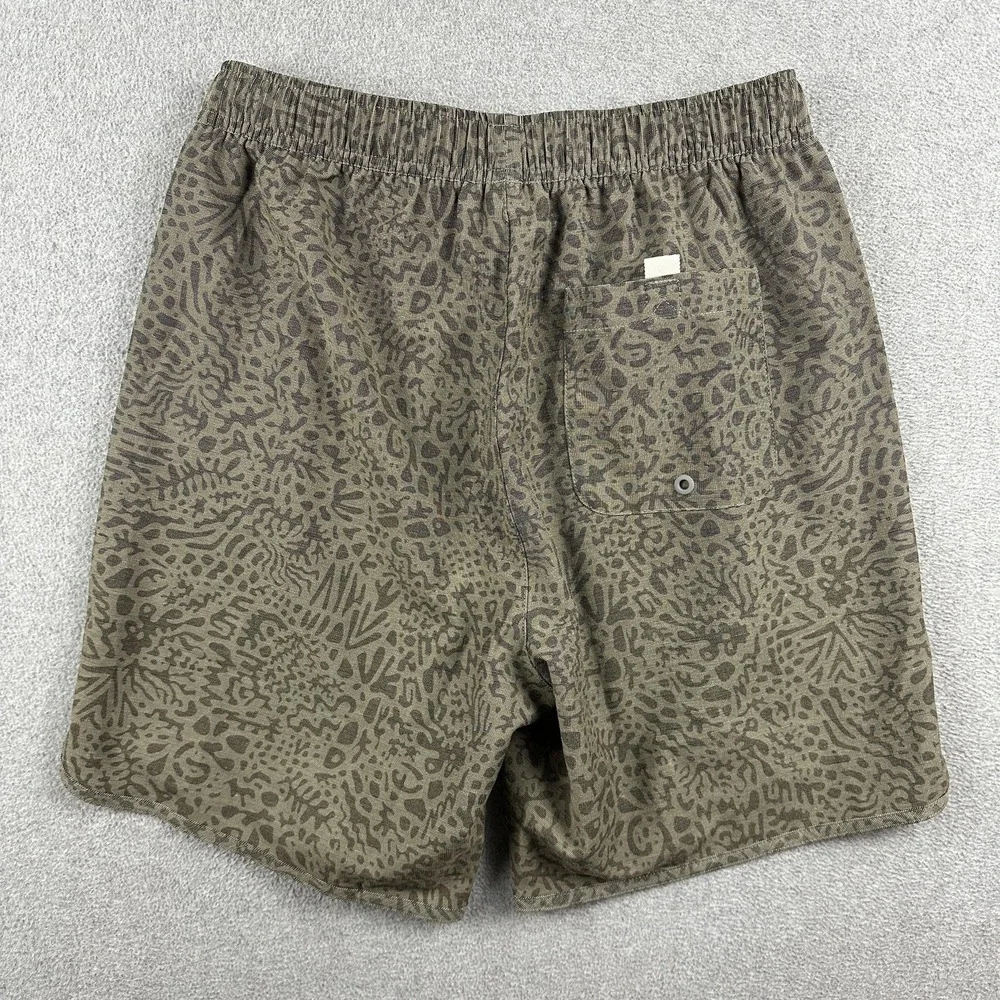 Free Fly Reverb Swim Shorts Mens Small Green Camo Lined UPF 40 Elastic Waist NWT